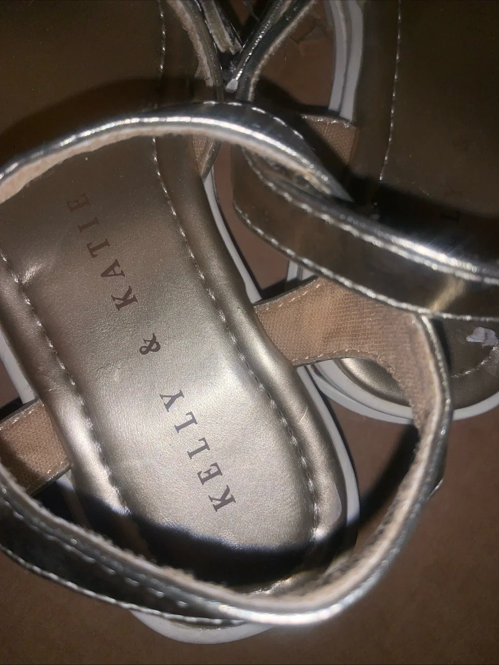 Kelly & Katie Metallic Gold Butterfly Strap Sandals for Girls